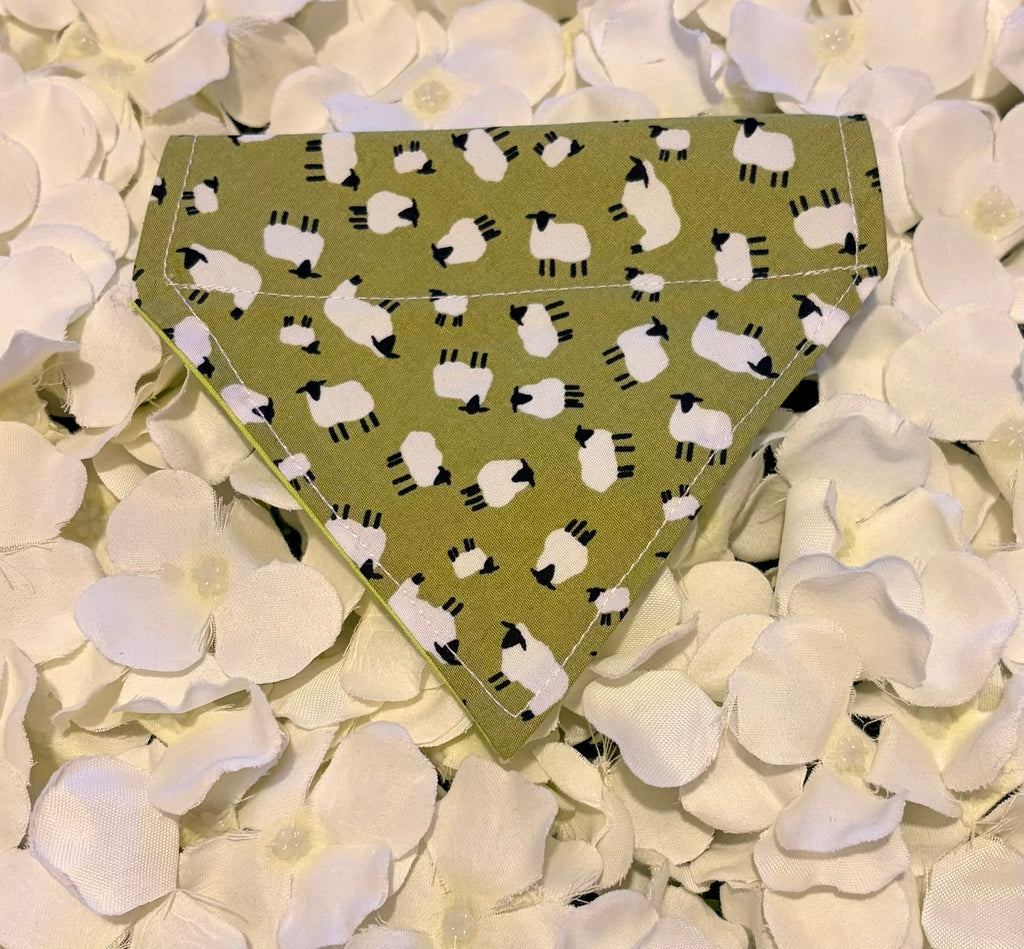 Green Sheep Bandana - Extra Small