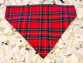 Red Tartan Bandana - Large
