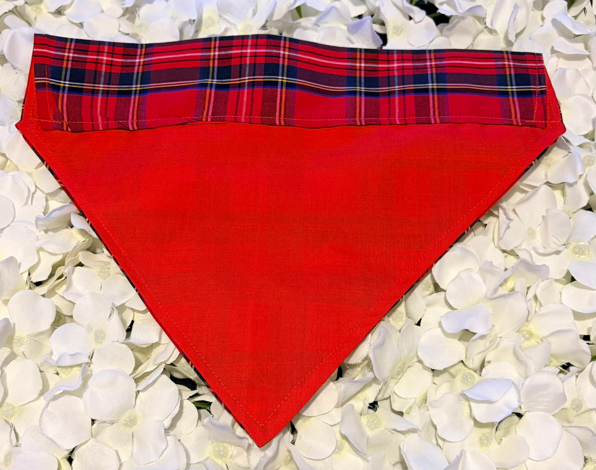 Red Tartan Bandana - Large