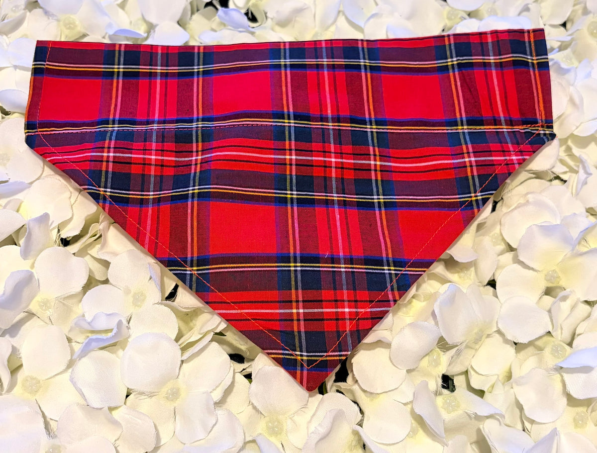 Red Tartan Bandana - Medium