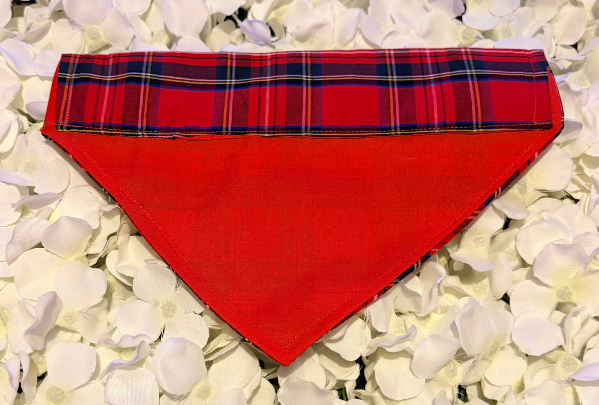 Red Tartan Bandana - Medium