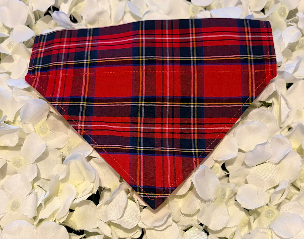 Red Tartan Bandana - Small