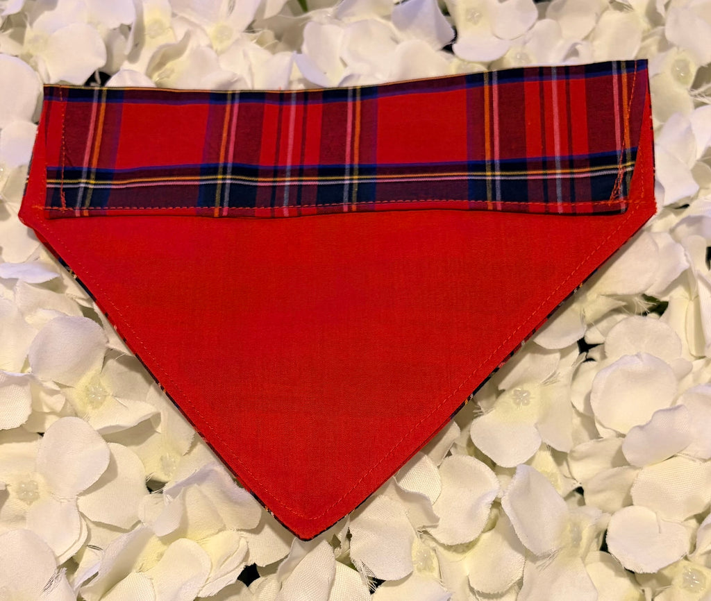Red Tartan Bandana - Small