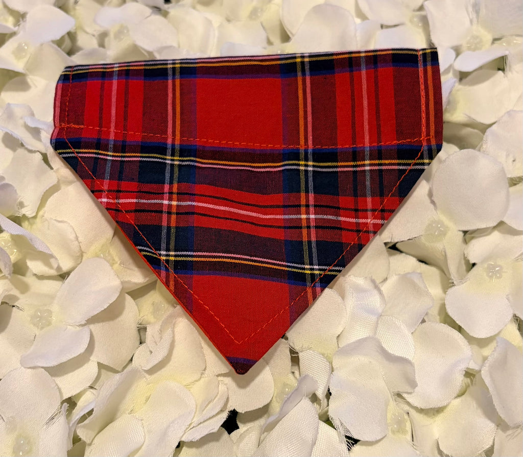 Red Tartan Bandana - Extra Small