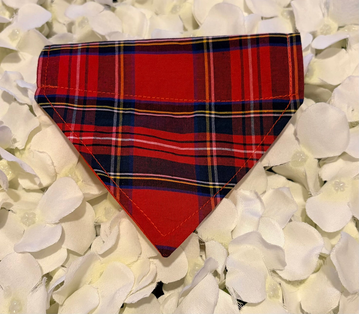Red Tartan Bandana - Extra Small