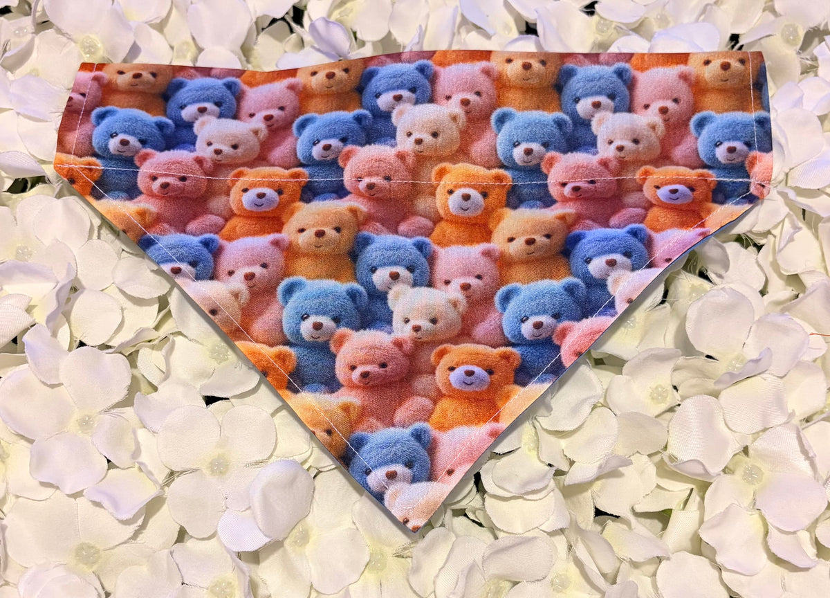 3D Teddy Bears Bandana - Medium