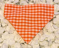 Orange Gingham Bandana - Small