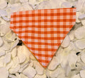 Orange Gingham Bandana - Extra Small