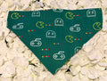 Green Retro Pac-Man Bandana - Medium