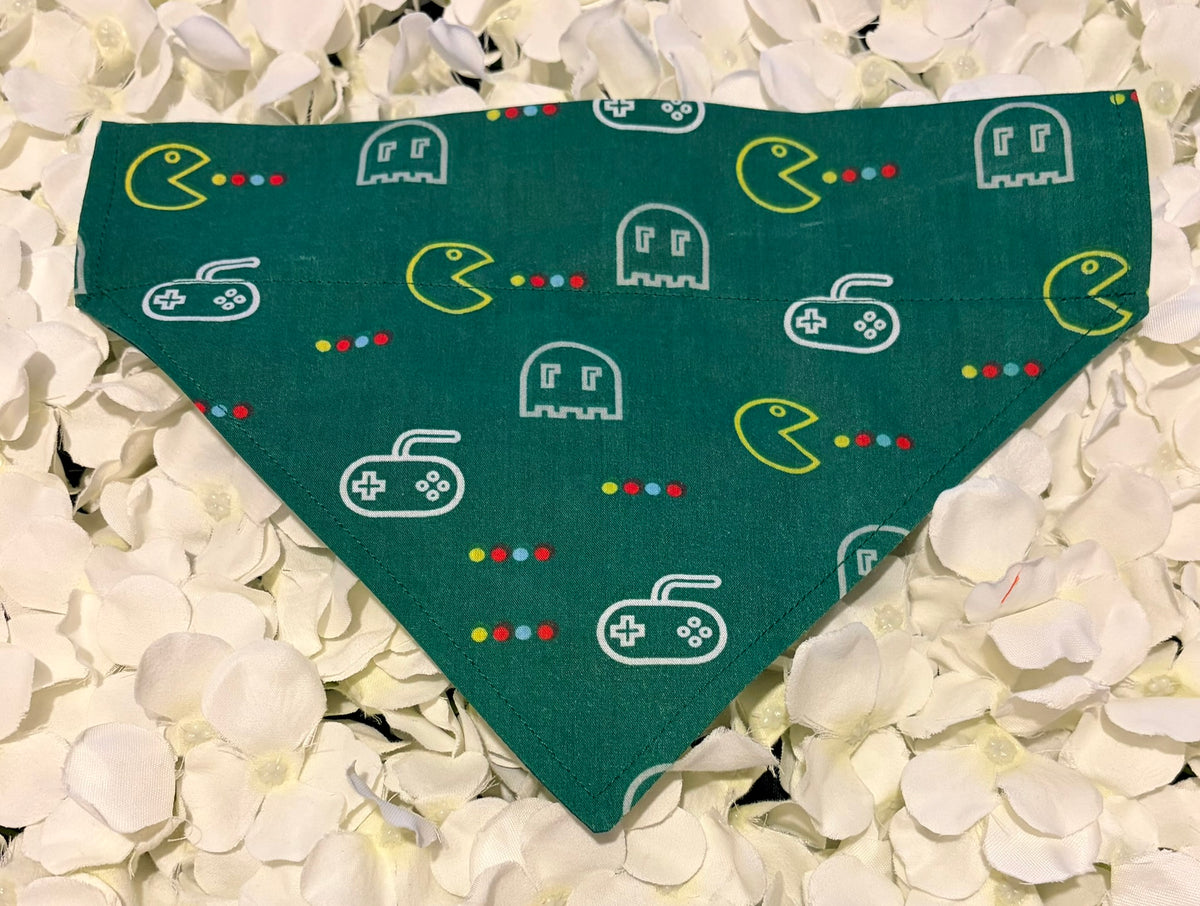 Green Retro Pac-Man Bandana - Medium