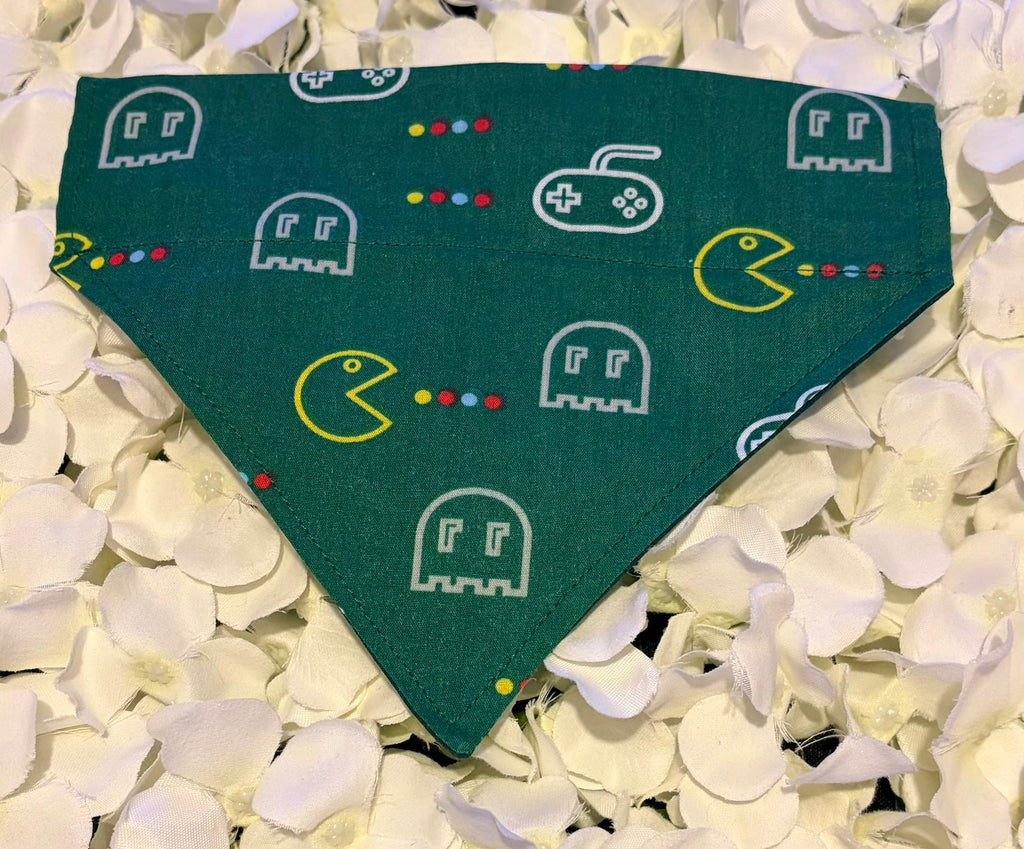 Green Retro Pac-Man Bandana - Small