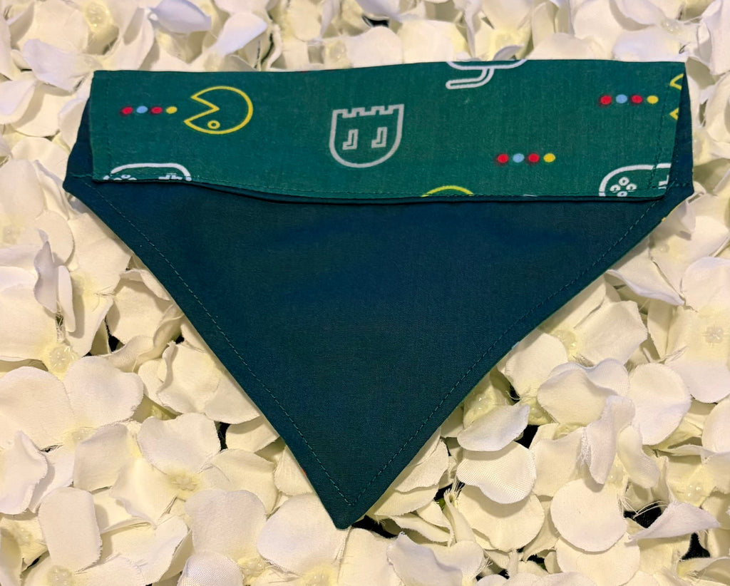 Green Retro Pac-Man Bandana - Small