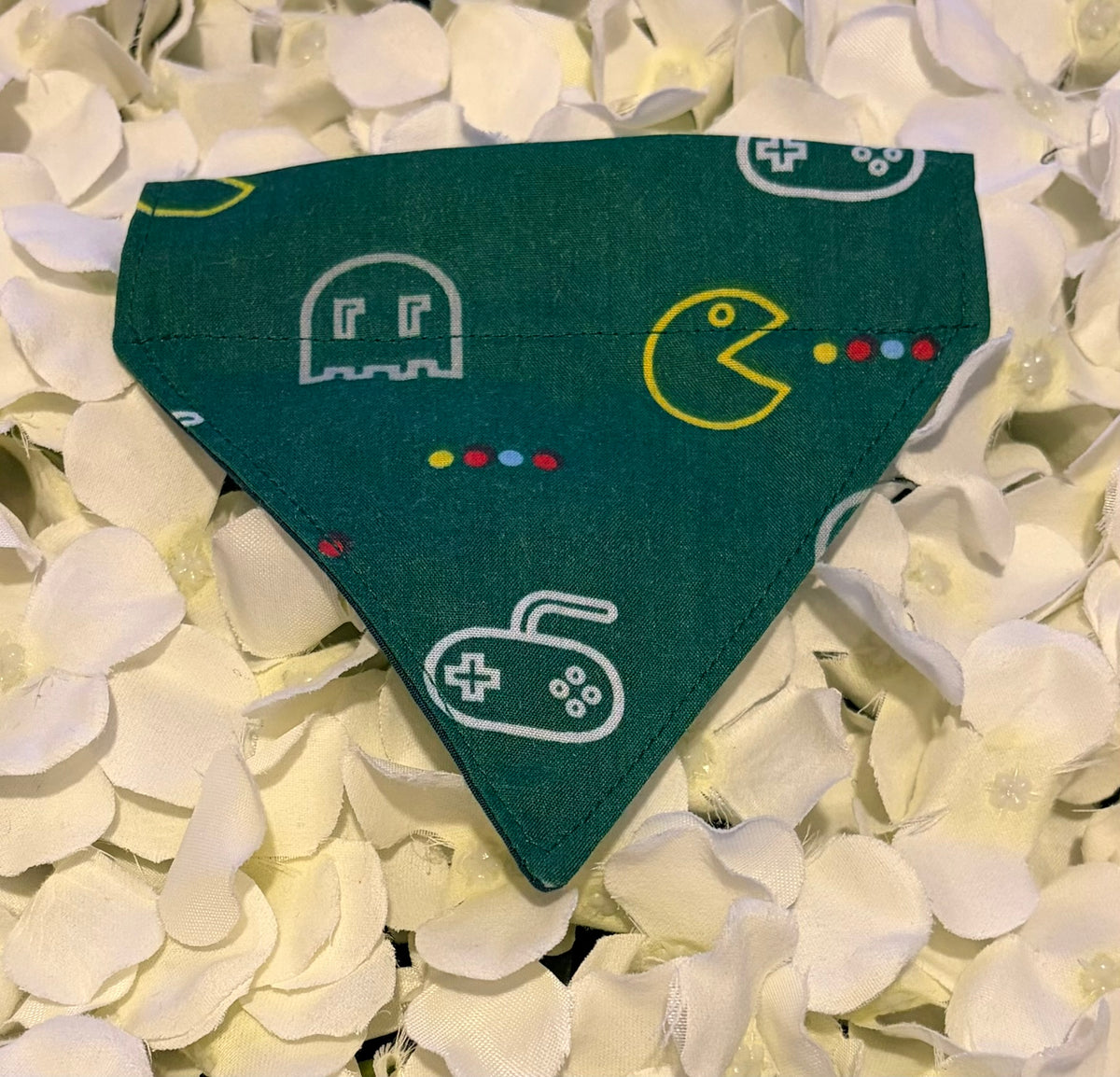 Green Retro Pac-Man Bandana - Extra Small
