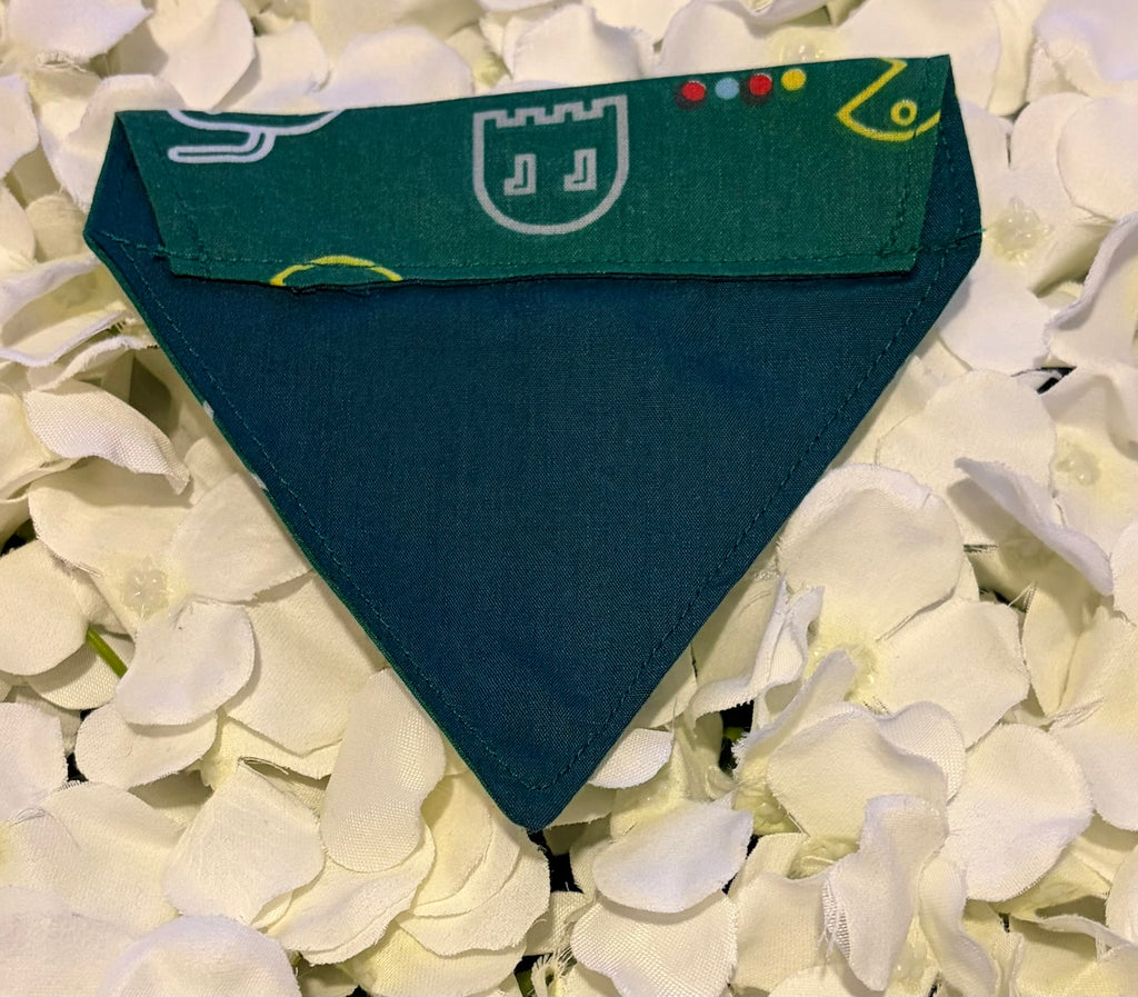 Green Retro Pac-Man Bandana - Extra Small