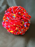 Snuffle Ball - Red Multicoloured Paw Print