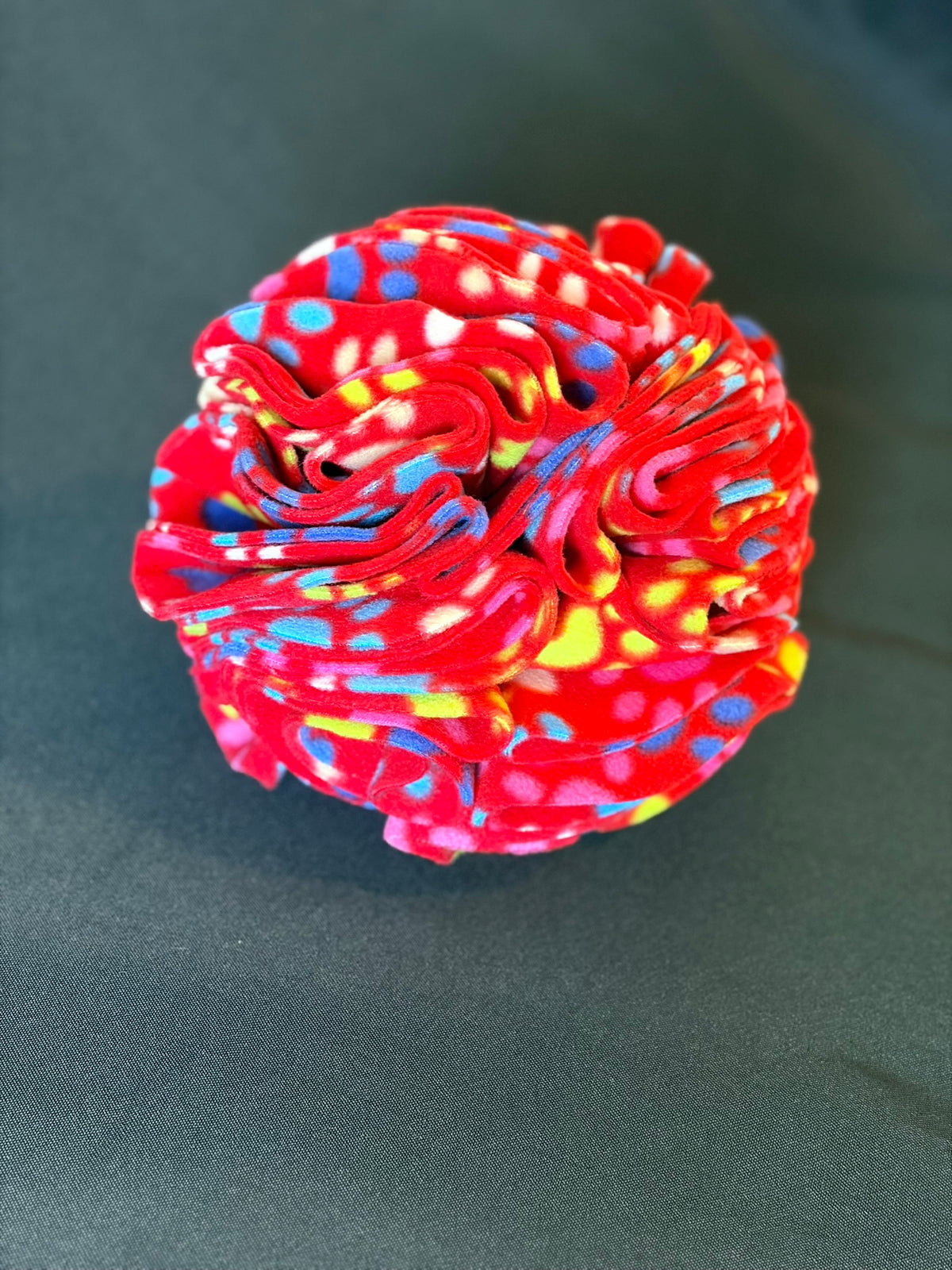 Snuffle Ball - Red Multicoloured Paw Print