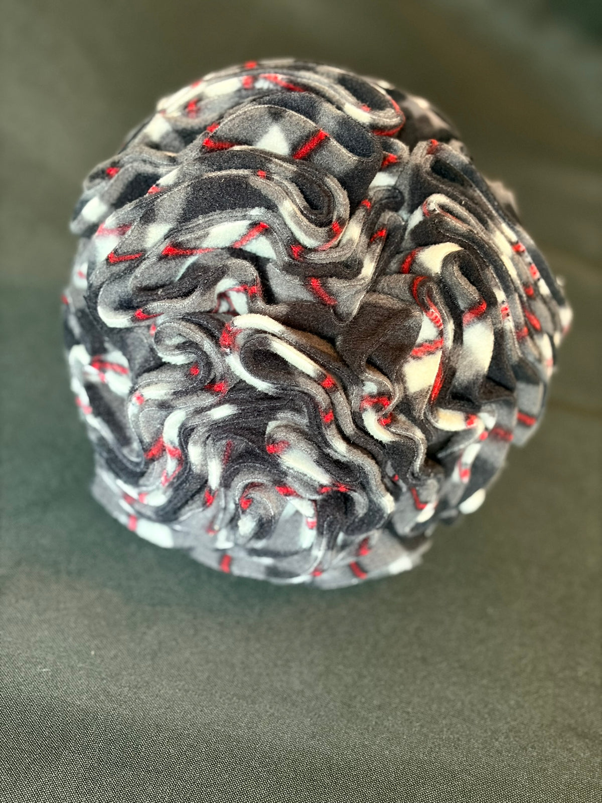 Snuffle Ball - Black, White and Red Check