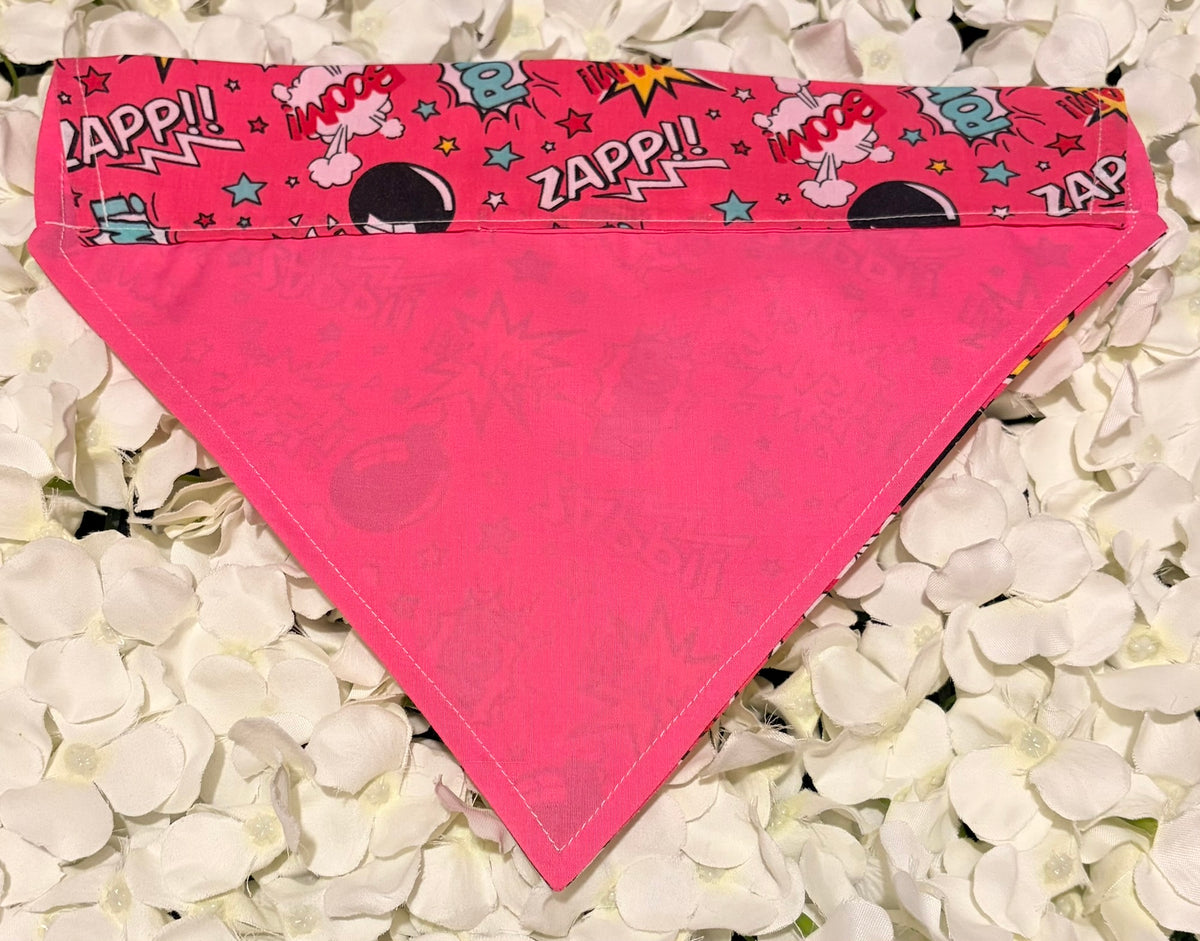 Pink Pow Boom Bandana - Large
