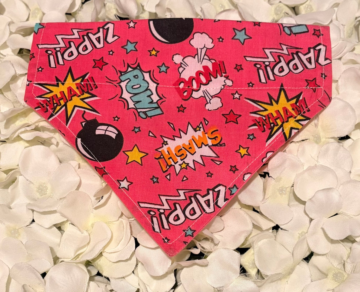 Pink Pow Boom Bandana - Small