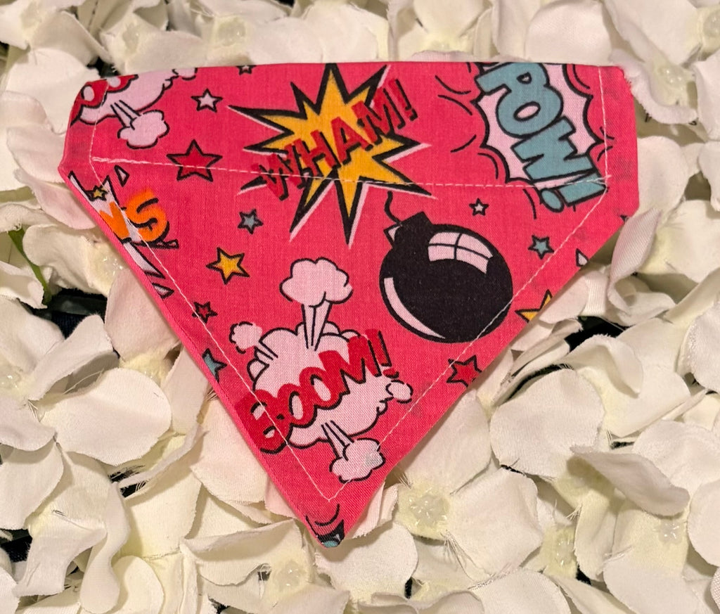 Pink Pow Boom Bandana - Extra Small
