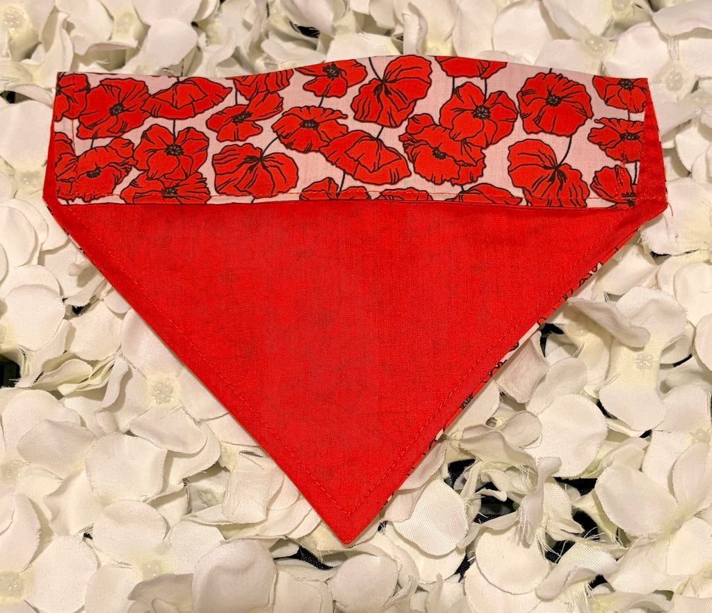 Red Poppy Bandana - Small