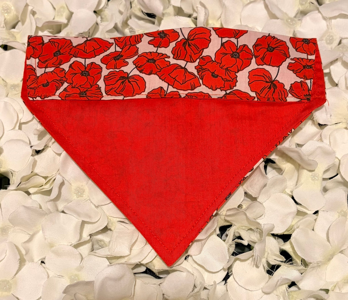 Red Poppy Bandana - Small