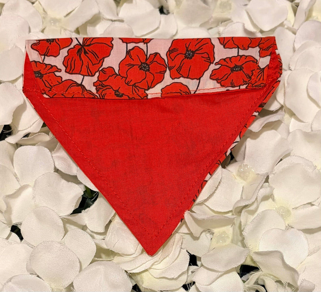 Red Poppy Bandana - Extra Small