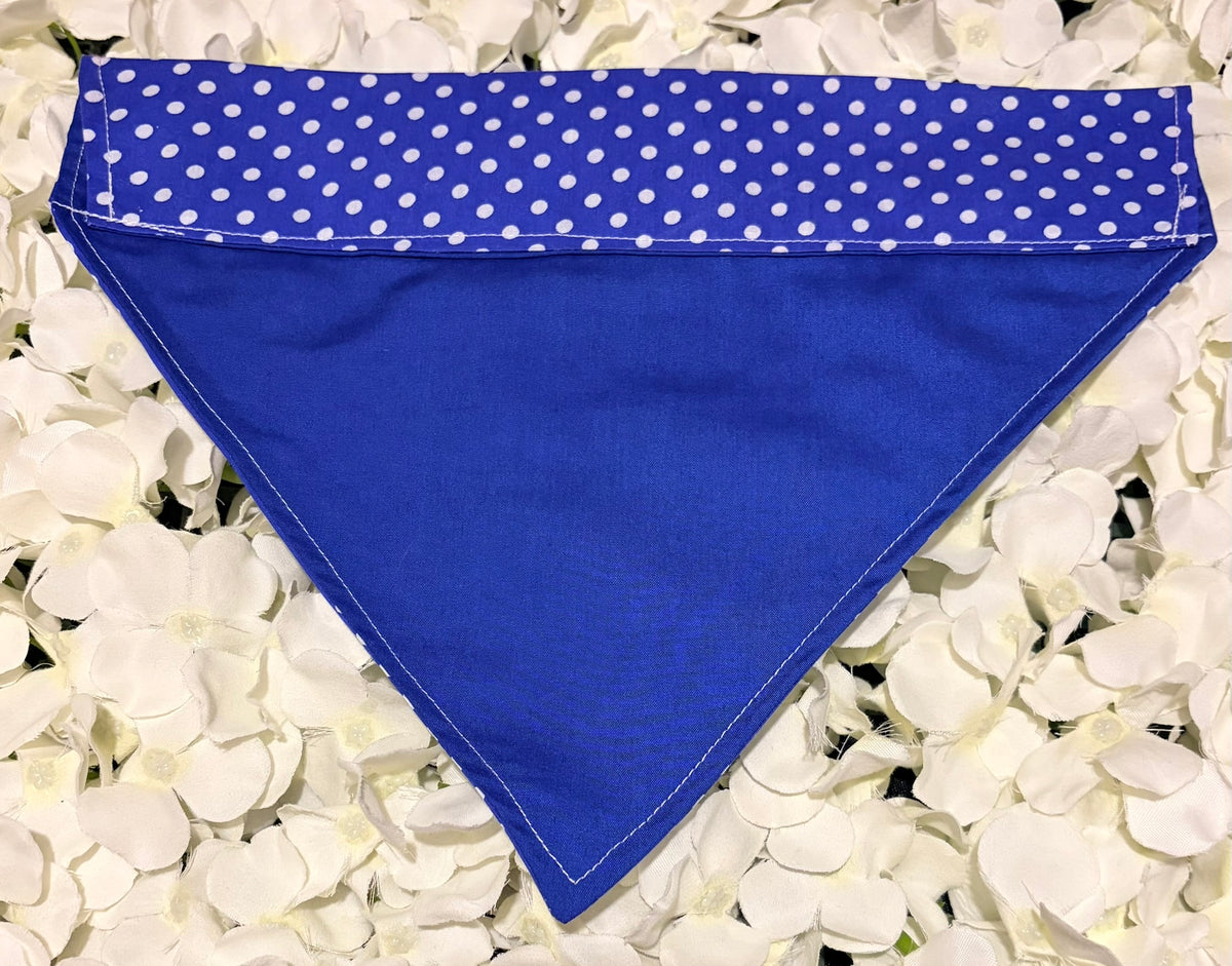 Blue Spots Bandana - Large
