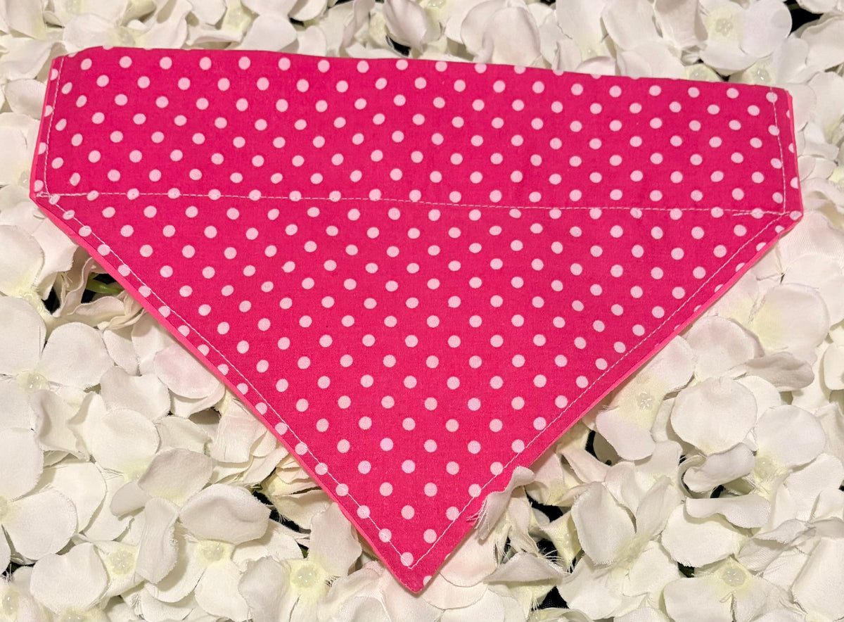 Pink Spots Bandana - Medium