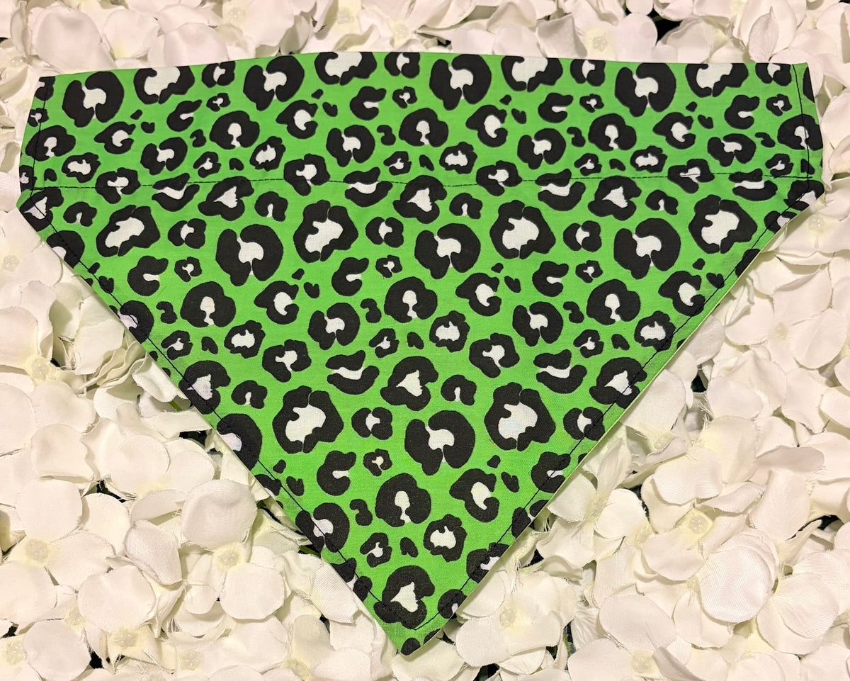 Green Animal Print Bandana - Large