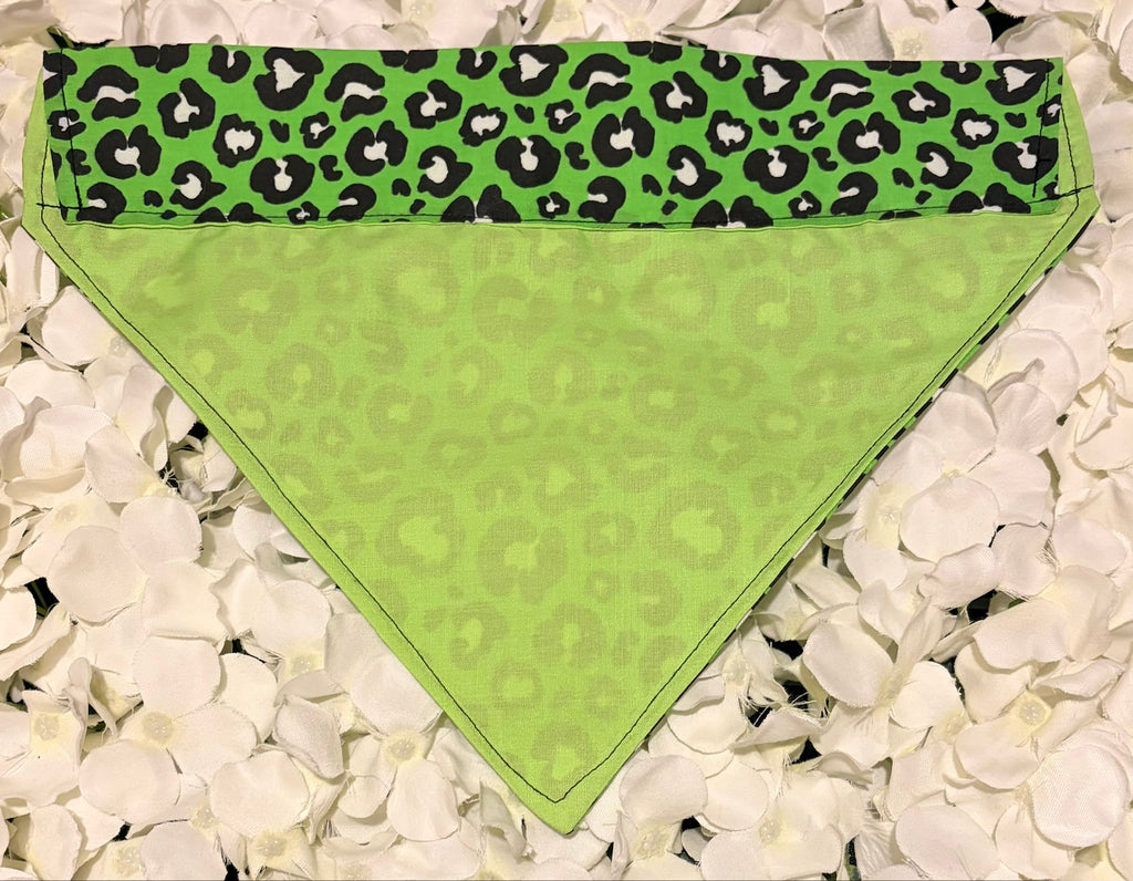 Green Animal Print Bandana - Large