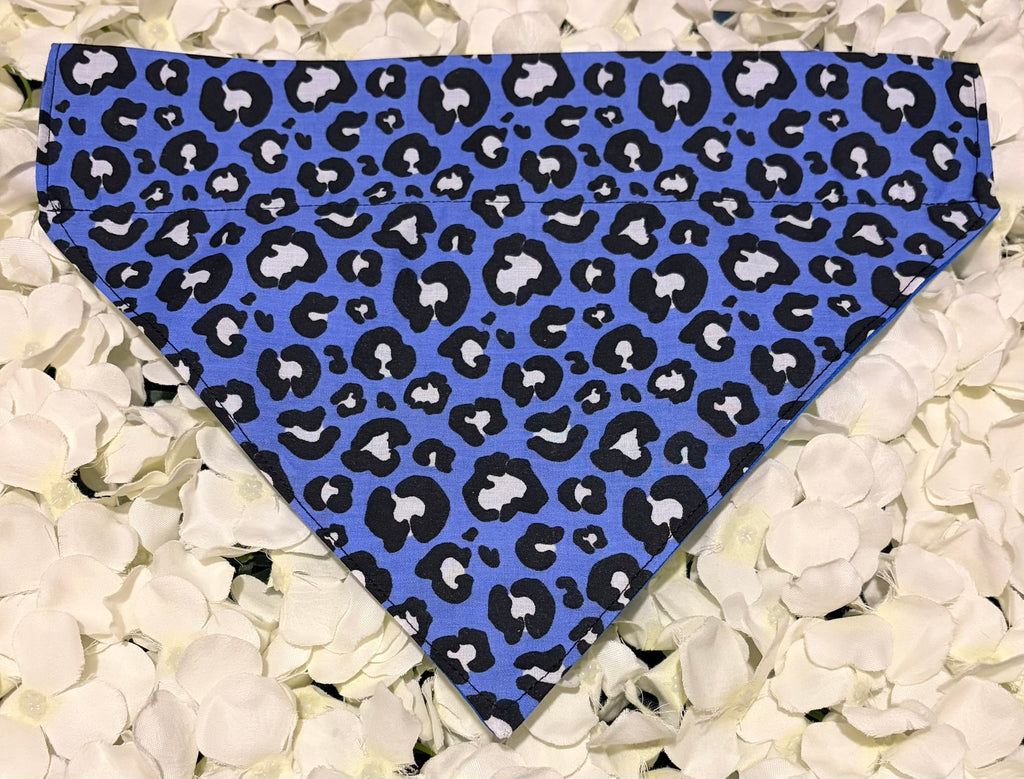 Blue Animal Print Bandana - Large