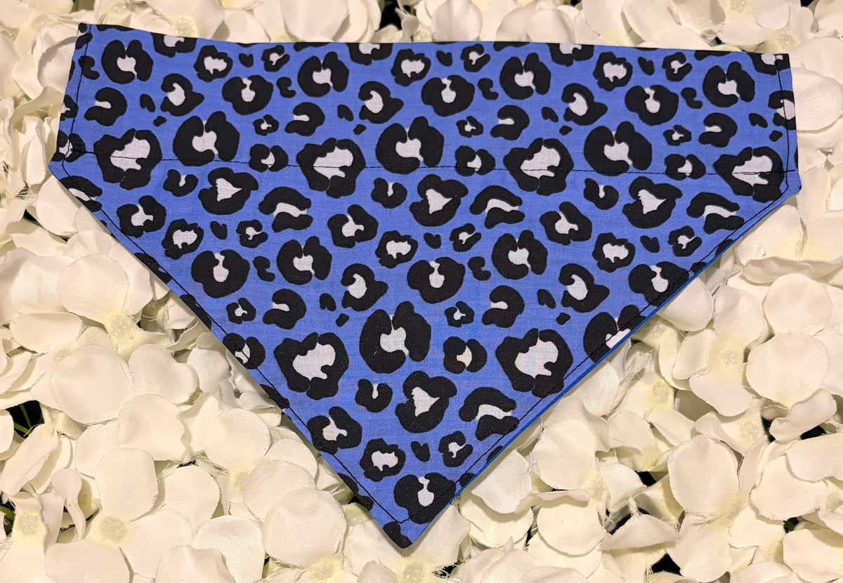 Blue Animal Print Bandana - Medium