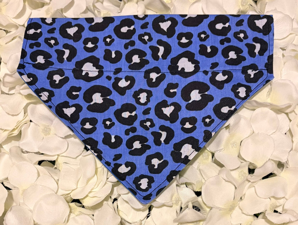 Blue Animal Print Bandana - Small
