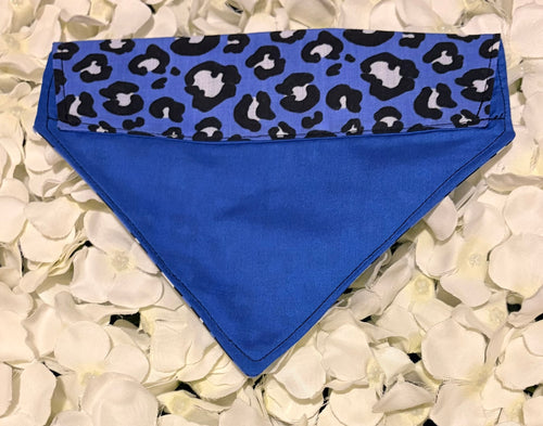 Blue Animal Print Bandana - Small