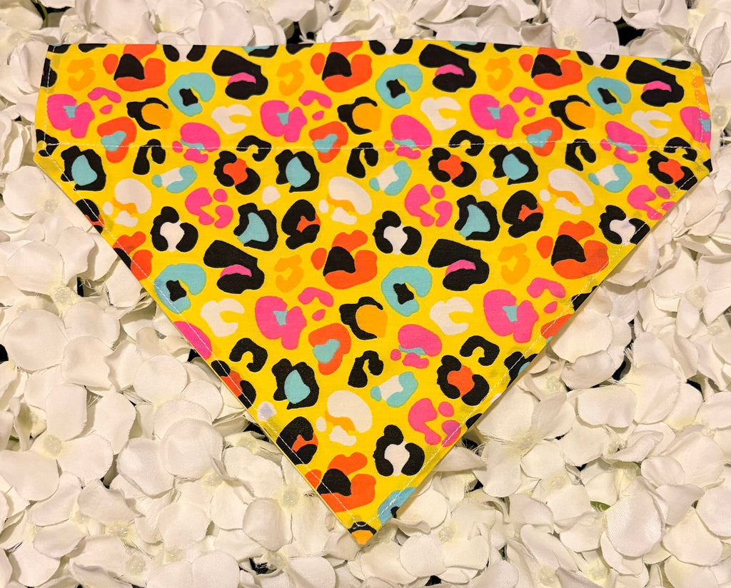Yellow Animal Print Bandana - Large