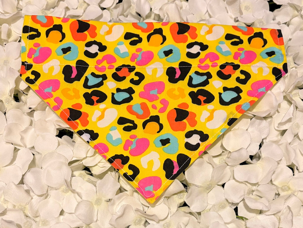 Yellow Animal Print Bandana - Medium