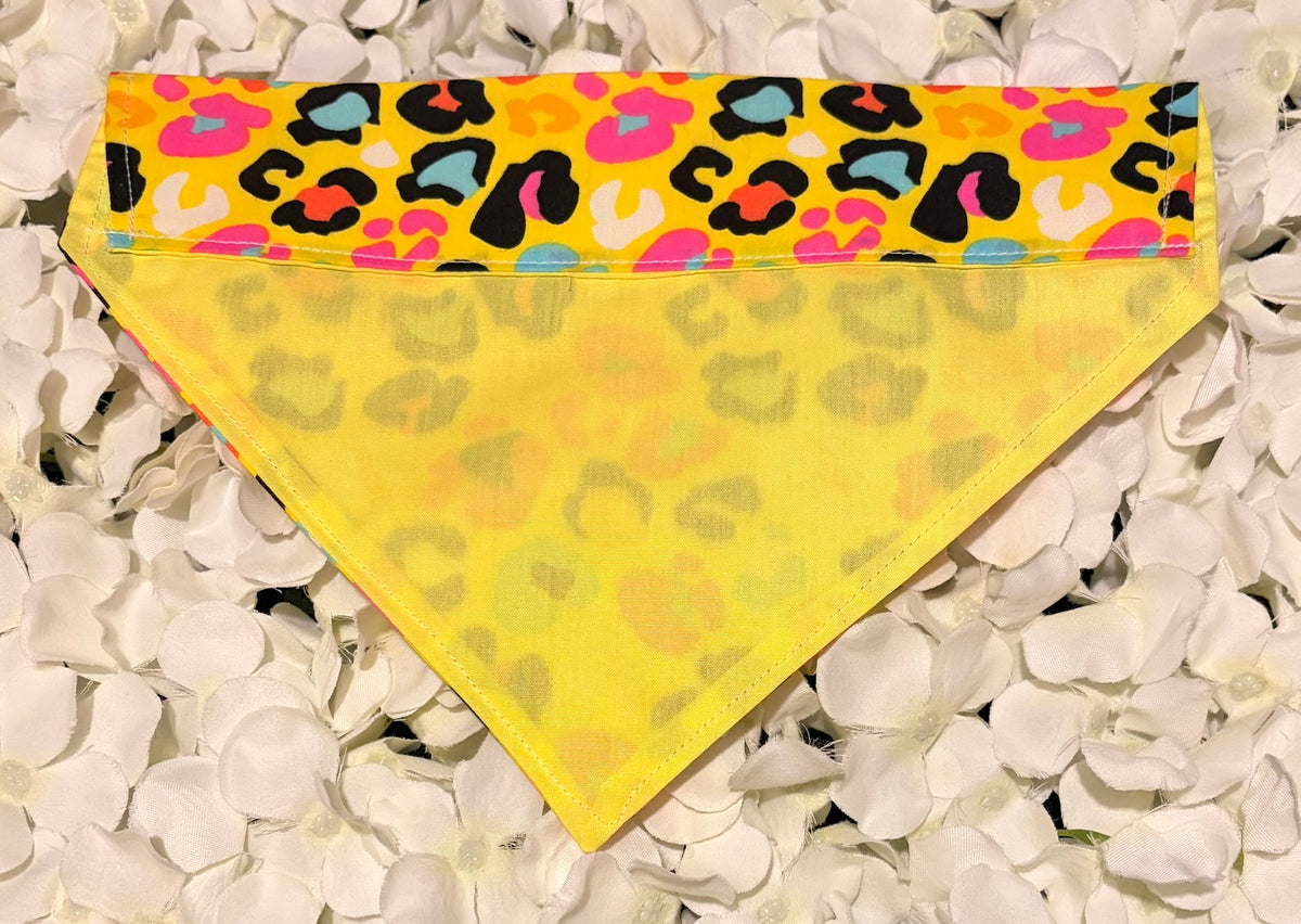 Yellow Animal Print Bandana - Medium