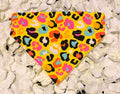 Yellow Animal Print Bandana - Small