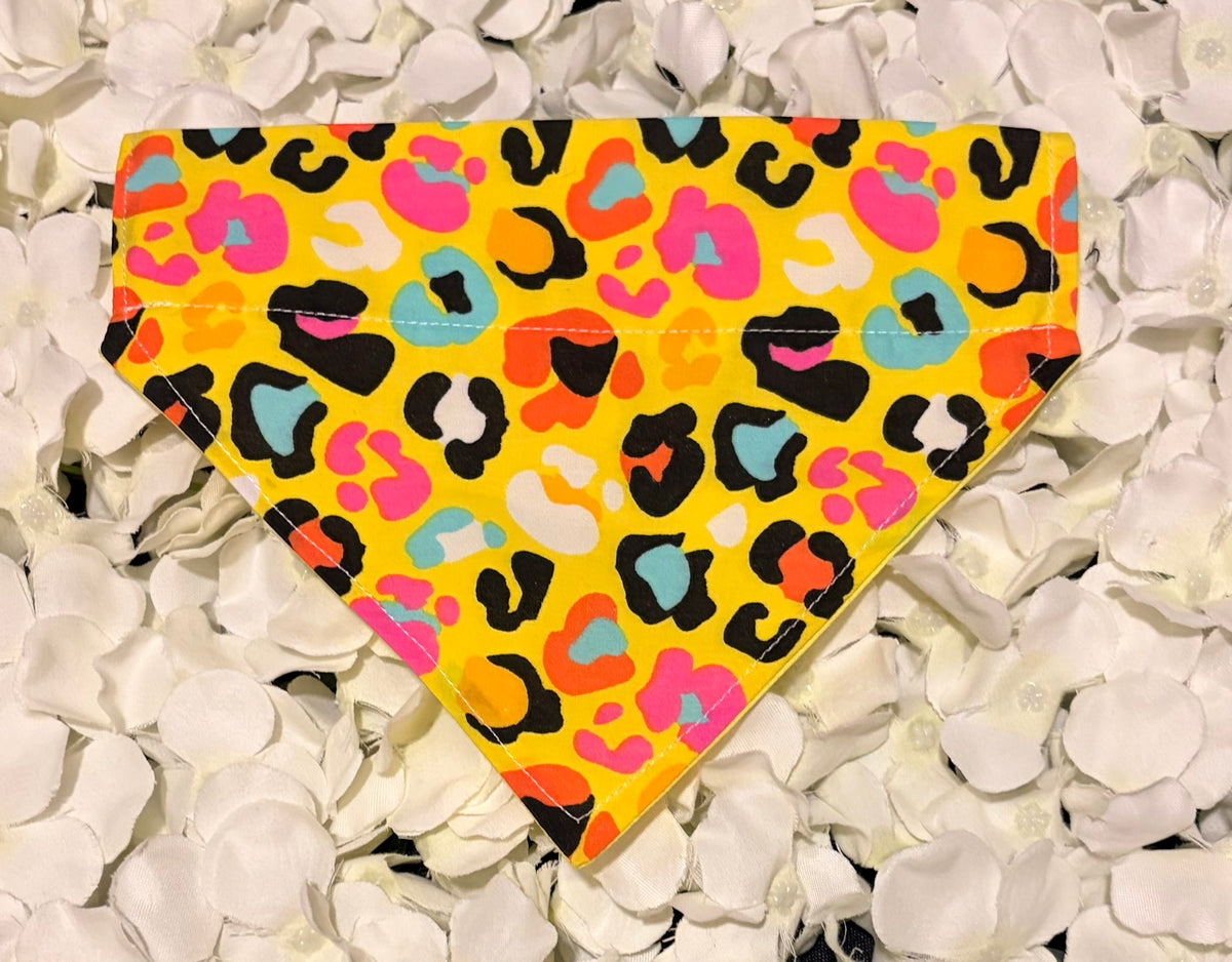 Yellow Animal Print Bandana - Small