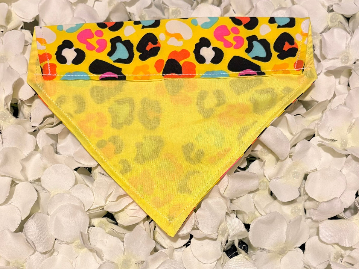 Yellow Animal Print Bandana - Small