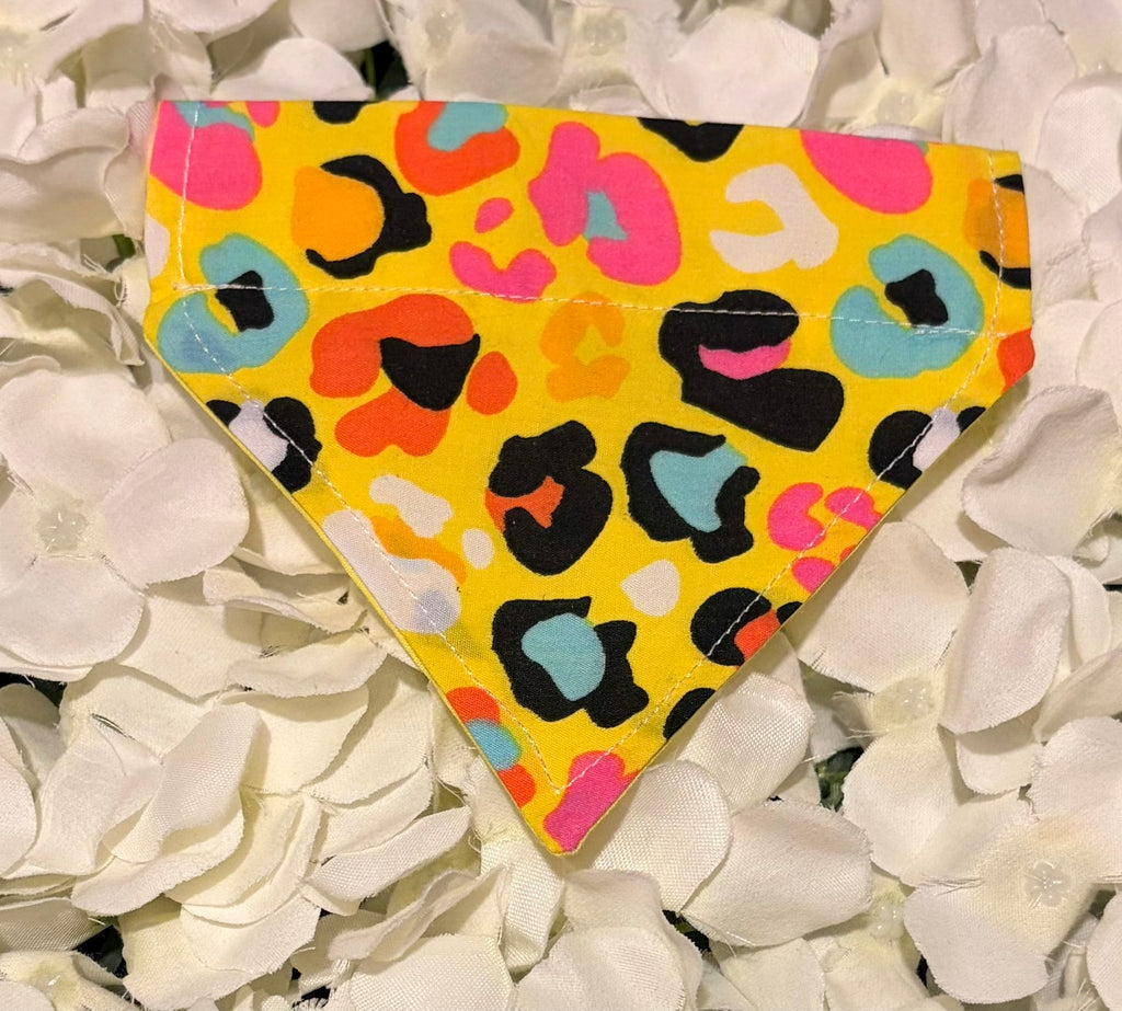 Yellow Animal Print Bandana - Extra Small