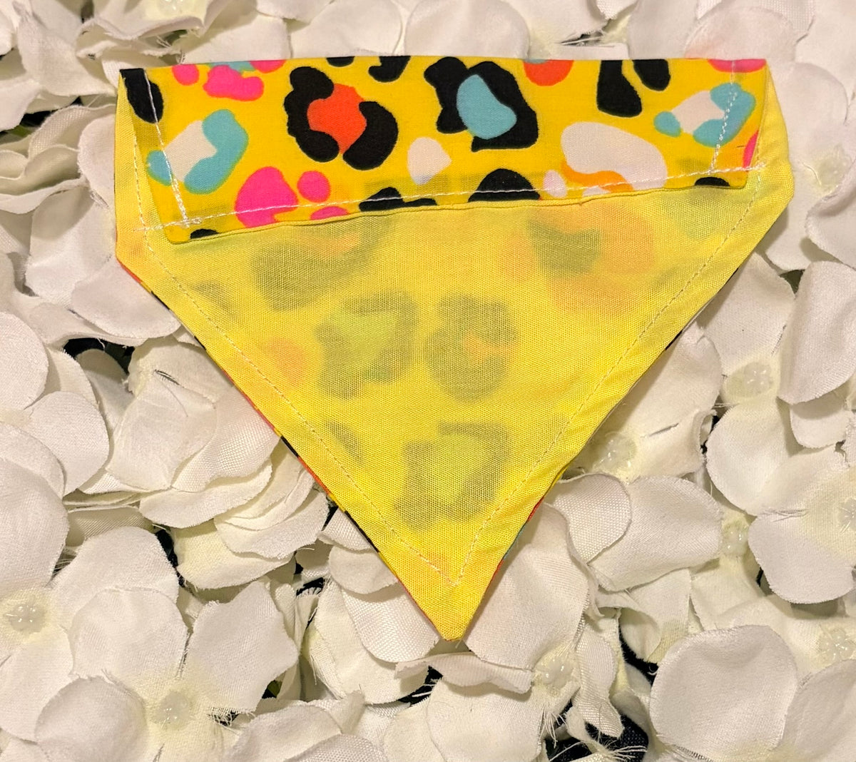 Yellow Animal Print Bandana - Extra Small