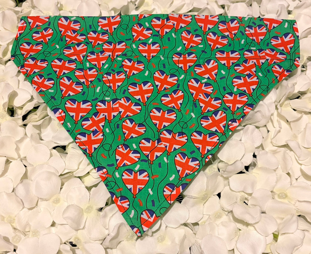 Green Union Flag Balloon Bandana - Large