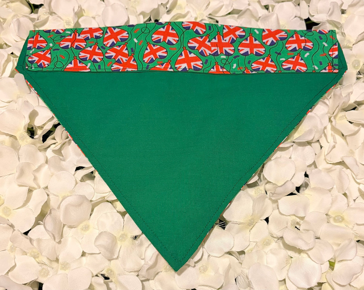 Green Union Flag Balloon Bandana - Large