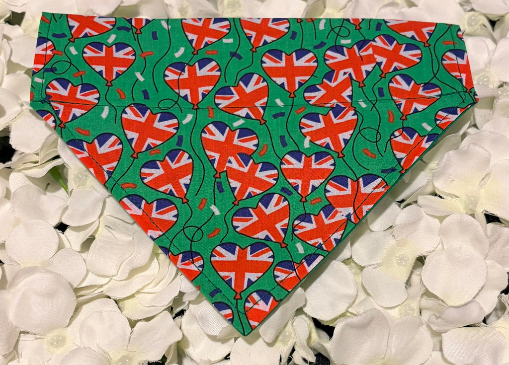 Green Union Flag Balloon Bandana - Small