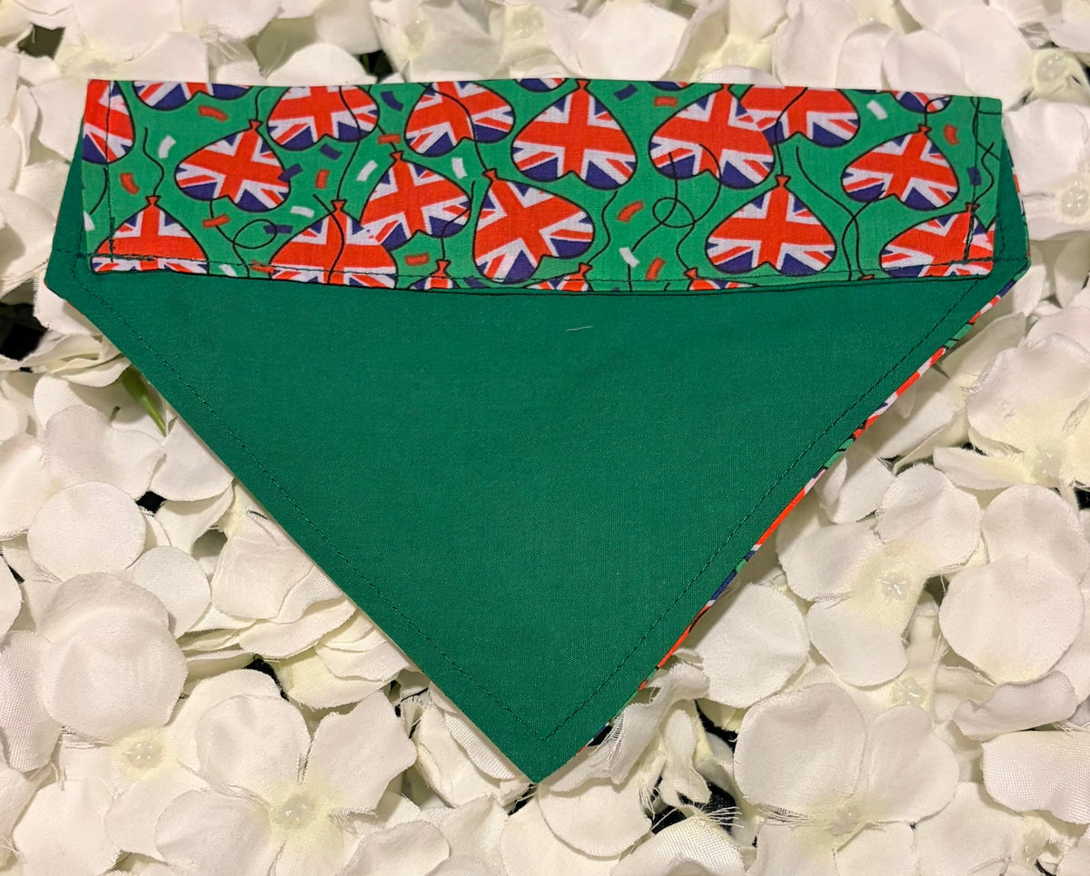 Green Union Flag Balloon Bandana - Small