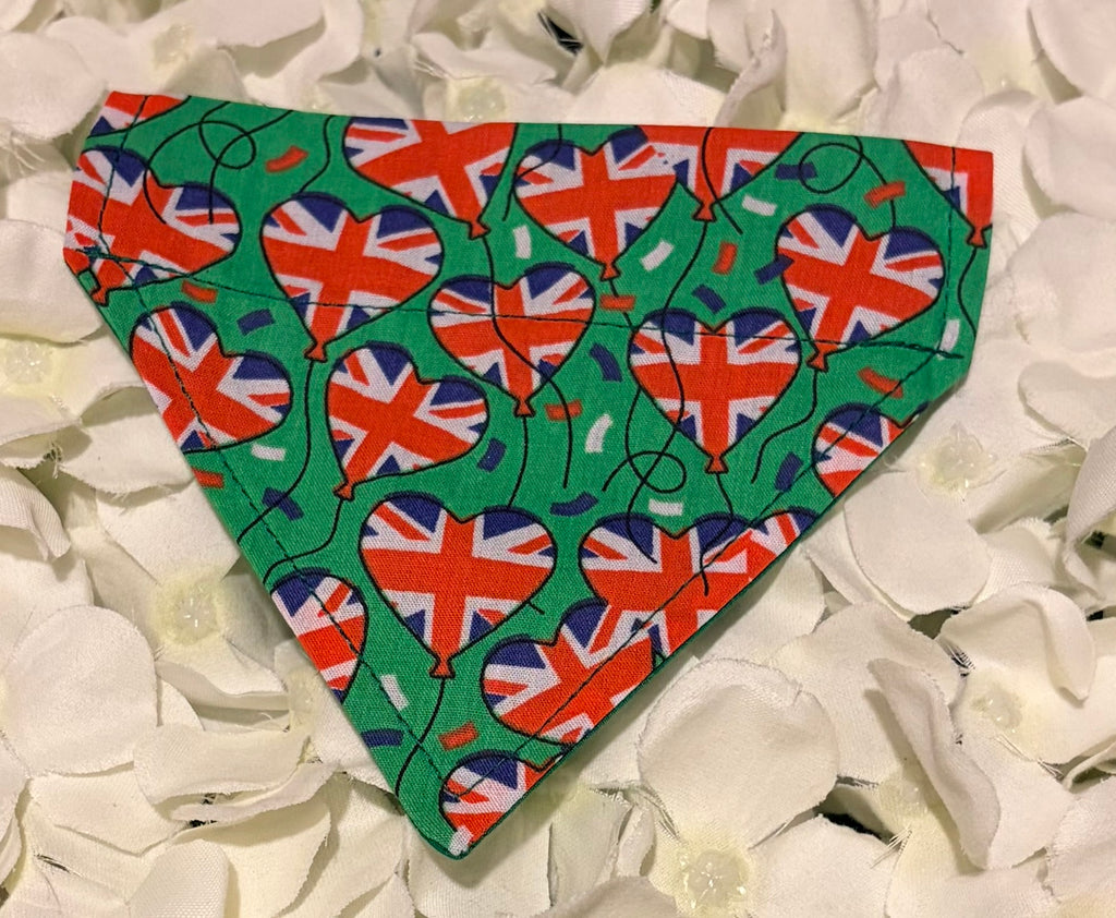 Green Union Flag Balloon Bandana - Extra Small