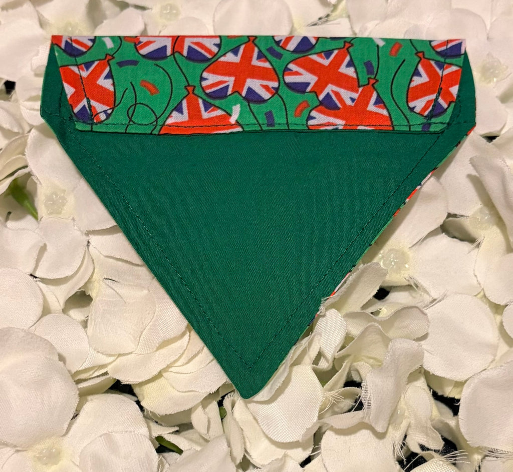 Green Union Flag Balloon Bandana - Extra Small