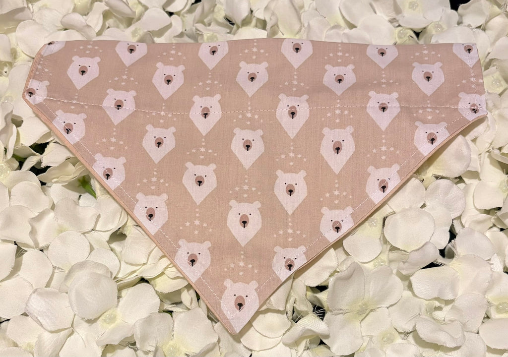Beige Bears Bandana - Medium